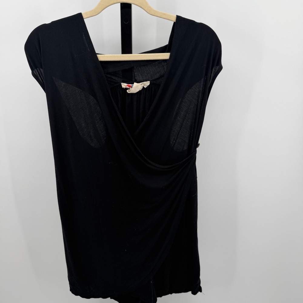 Free People FP Beach Size XS Romper‎ Shorts Coverup BLACK